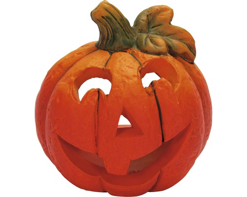 Halloweenska tekvicová dekorácia s vyrezávanou tvárou