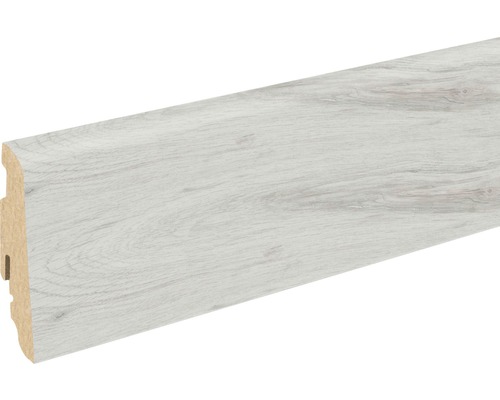 Soklová lišta Skandor dub antická sivá FU60L 19x58x2400 mm Drevená podlahová lišta s dekorom