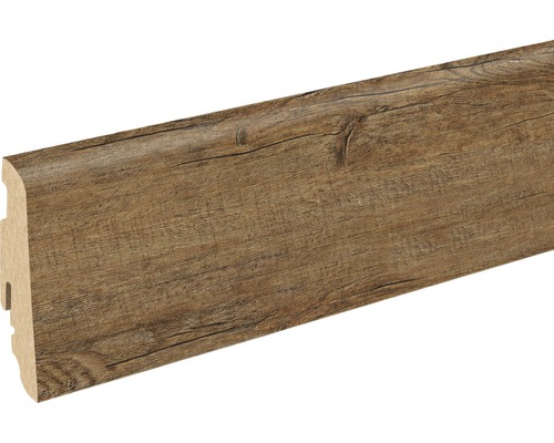 Soklová lišta Skandor Ristic Oak FU60L 19x58x2400 mm Podlahová lišta z dreveného materiálu s dreveným dekorom