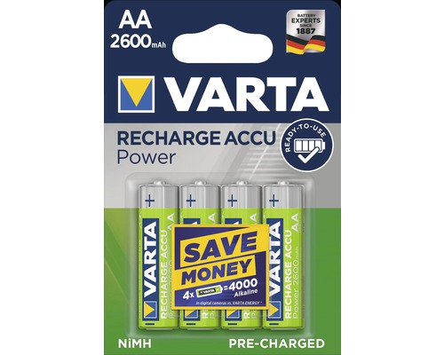Varta Recharge Accu Power AA 2600 mAh, štyri kusy