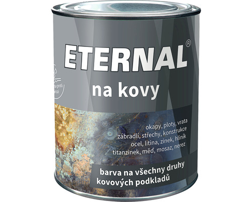 Farba na kov Eternal antikorózna 402 svetlosivá 0,7 kg Eternal farba na kovy pre všetky druhy kovových podkladov