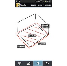 Aplikácia Stabila na výpočet plôch a obvodov