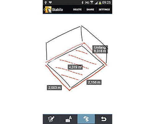 Aplikácia Stabila na výpočet plôch a obvodov