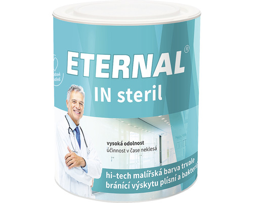 Farba na stenu ETERNAL IN Steril biela 1 kg Vedro farby Eternal IN steril