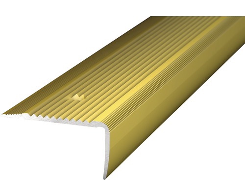 ALU ukončovacia lišta NOVA zlatá 45x23mm/1 m Schodový profil z vrúbkovaného kovu