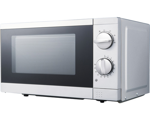 Mikrovlnná rúra s otočnými gombíkmi na ovládanie