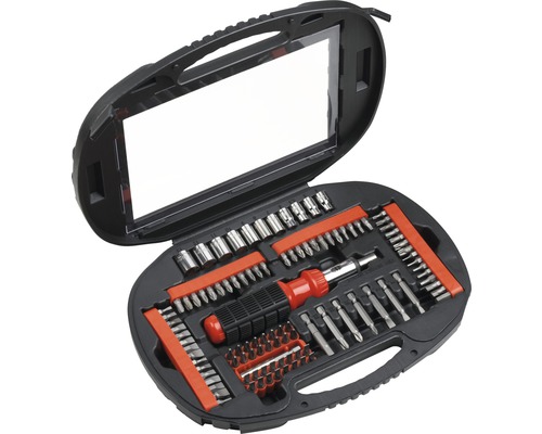 Otvorený kufrík s náradím so skrutkovačom a bitmi