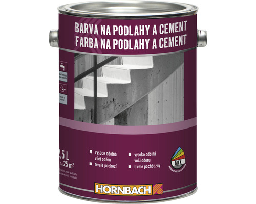 HORNBACH MIX Farba na cement a podlahy 2,5l báza A na miešanie-0