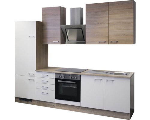 Kuchynská linka s drezom, sporákom a odsávačom pár