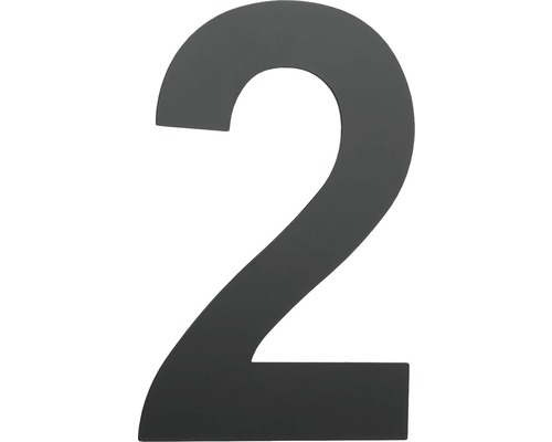 Domové číslo "2" čierne 15 cm