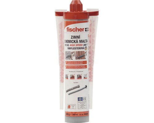 Chemická kotva zimná Fischer FIS VL 300T High Speed Chemická zimná malta Fischer vrátane miešacích trysiek