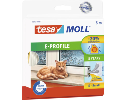 Tesnenie Tesa Moll E-profil pre okná a dvere, 6 metrov
