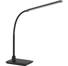Stolná lampa s flexibilným ramenom a LED žiarovkou