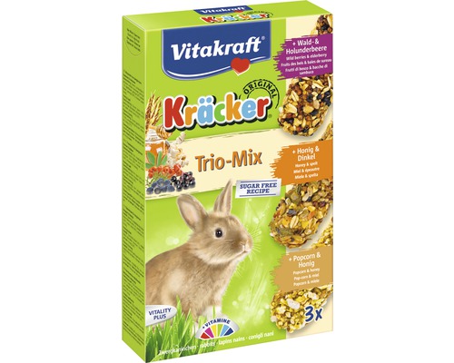 Maškrty pre králiky Vitakraft Kräcker Trio-Mix 3 ks 162 g