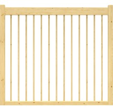 Drevený plotový panel s vertikálnymi tyčami
