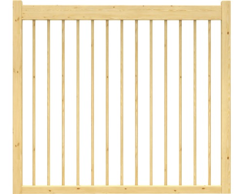Drevený plotový panel s vertikálnymi tyčami