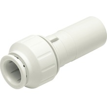 Biela rúrková spojka s rôznymi priemermi