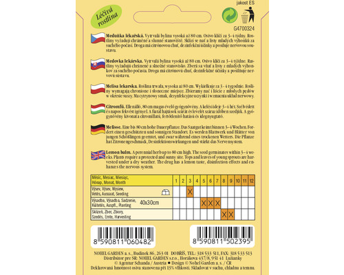 Informácie o výseve a zbere medovky lekárskej