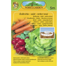 Páska semien s osivom reďkovky, šalátu a mrkvy