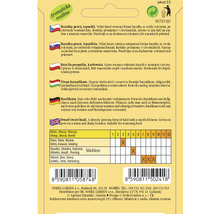 Balíček semien trpasličej bazalky s informáciami o pestovaní a zbere