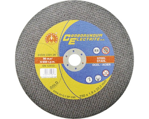 Rezný kotúč TOP zlatý rad, 230 x 1,9 x 22 mm Rezný kotúč na rezanie ocele, 230 x 1,9 x 22,2 milimetrov