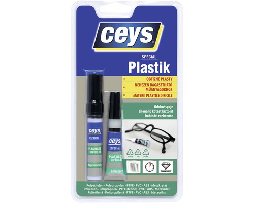 Lepidlo Ceys Special Plastik na tvrdé plasty 3 g + 4 ml