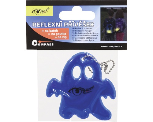 Reflexný prívesok v tvare ducha s guľôčkovou retiazkou