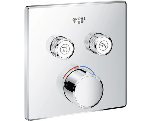 Logo Grohe Sprchová batéria s dvomi regulátormi a regulátorom teploty