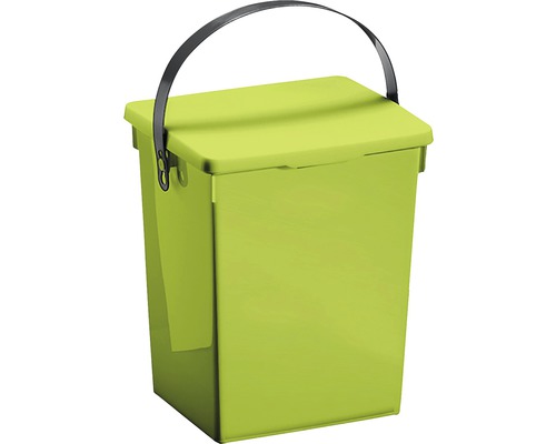 Zelený odpadkový kôš s vekom a držadlom