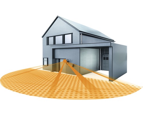 Dom s pohybovým senzorom a detekčným dosahom