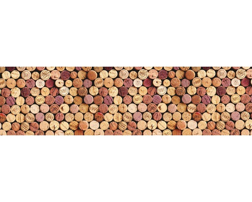 Samolepiace PVC tapeta do kuchyne mySPOTTI splash Korek 60x220 cm Mnoho vínnych zátok s letopočtami