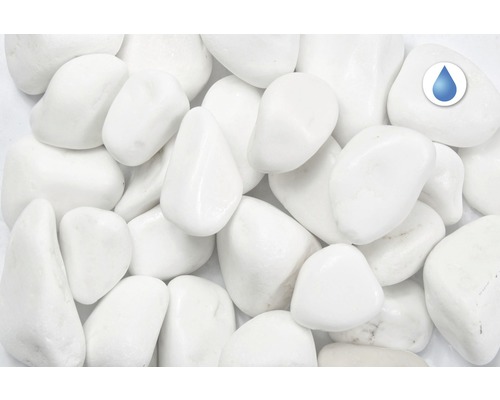 Biele okrasné kamienky