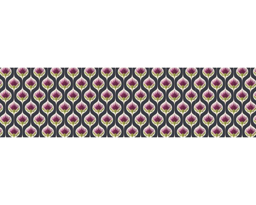 Samolepiace PVC tapeta do kuchyne mySPOTTI splash Lean 60x220 cm Dekoratívny vzor s kvetinovými motívmi pre dizajn stien