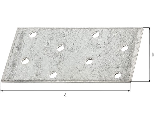 Spojovacia doska z kovu s otvormi na upevnenie