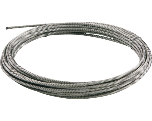 Oceľové lanko zábradlia Pertura Ø 4 mm, 10 m, nerez (59) Stočené oceľové lano