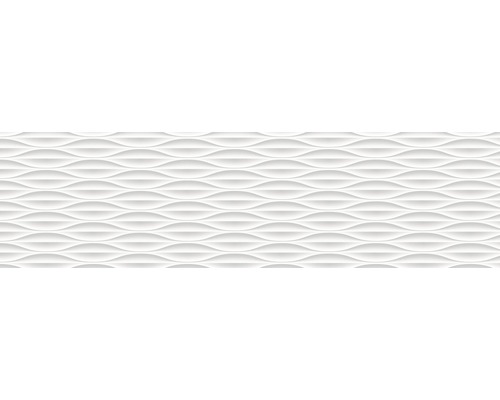 Samolepiace PVC tapeta do kuchyne mySPOTTI splash Mirena 60x220 cm Biely 3D stenový panel s vlnitým vzorom