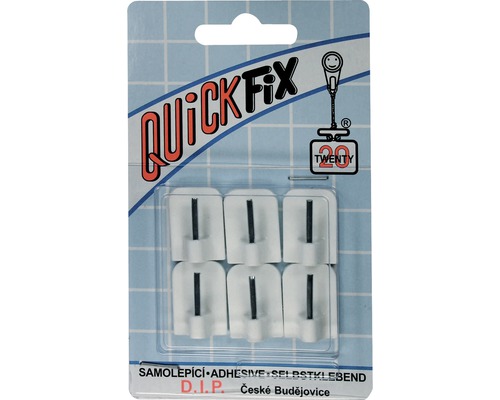 Samolepiaci háčik QuickFix Typ 8 blister biely