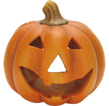 Tekvicová lampa s vyrezávanou tvárou na Halloween