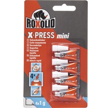 Roxolid X-Press Mini sekundové lepidlo, 4 tuby po 1 gram