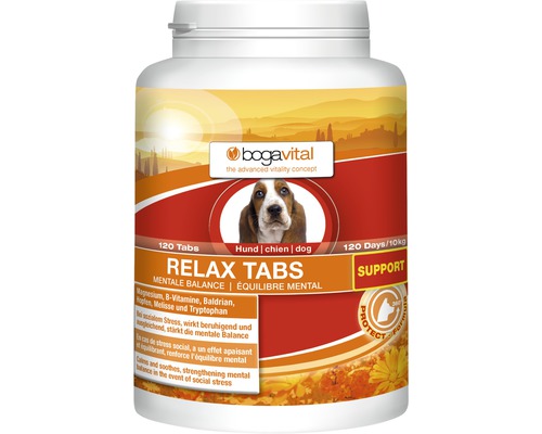 Bogavital Relax Tabs pre psov, 120 tabliet na podporu duševnej rovnováhy