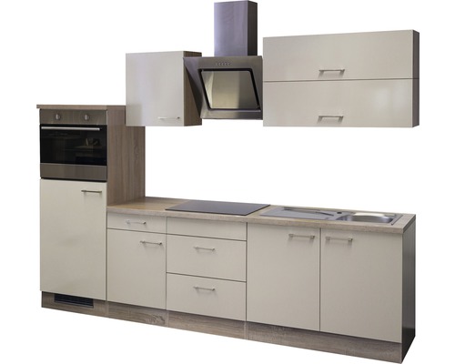 Kompletná kuchyňa s drezom, sporákom, digestorom a skrinkami