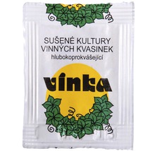 Balenie sušených kvasiniek pre vínnu kultúru Vinka