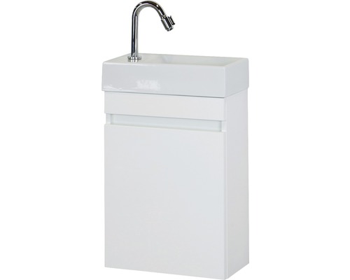 Umývadlo s umývadlovou skrinkou a batériou