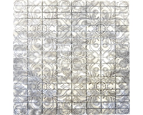 Hliníková mozaika ALF C101D STRIEBORNÁ 30x30 cm