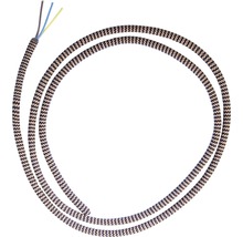 Textilný kábel H03VV-F 3x0,75 svetlo hnedý/zebra, metrážový tovar-thumb-0