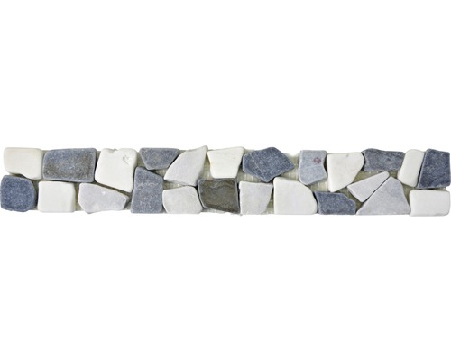 Mozaika z prírodného kameňa BO Ciot GW9 5x30 cm sivá/biela/čierna