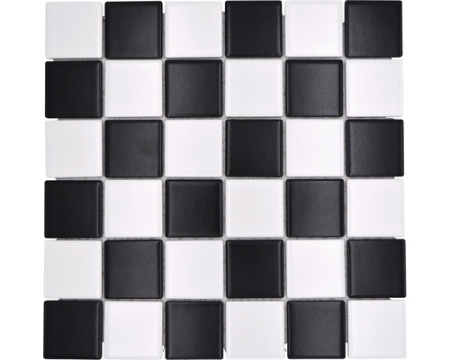 Keramická mozaika CD 202 čierna/biela 30 x 30 cm