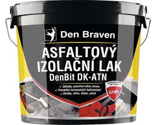 Asfaltový lak DEN BRAVEN DenBit DK-ATN izolačný 9 kg Asfaltový izolačný lak vo vedre od spoločnosti Den Braven