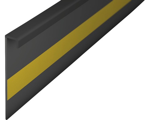 Soklová lišta bez drážky pre koberce tmavosivá 50x2500 mm Ochranný profil proti nárazu s označením