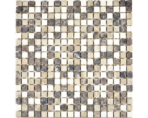 Mozaika z prírodného kameňa MOS 15/95 30,5x30,5 cm béžová/hnedá-0
